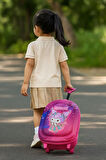 NEWFULL ÇEKÇEKLİ KIZ ANAOKUL SIRT ÇANTASI-PEMBE MOR