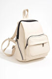 NEWİSH POLO DONNA kadin MODEL SIRT ÇANTASI-YIKAMA SUNİ DERİ BEYAZ