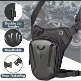 NEWİSH POLO UNİSEX AYARLANABİLİR ASKILI KULAKLIK ŞARJ KABLO ÇIKIŞLI MOTORCU BEL BACAK ÇANTASI - PORT BAG