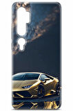 Xiaomi Mi Note 10 Pro uyumlu Otomoto 37 Parlak Baskılı Gece Altın Aventador