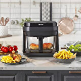 Onvo Set Uydu Alıcılı 32'' tv Cam Airfryer ve Dikey Şarjlı Süpürge 