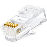 100 Adet Yeni Nesil (Delikli, Açık Uçlu) Cat6 EZ RJ45 Konnektör UTP Jack