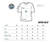 The Champ Sagittarius Yazılı Taş İşlemeli Tasarım Oversize Siyah Kadın T-Shirt