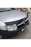 Dacia Duster Ön Kaput Koruma Rüzgarlığı 3mm Akrilik (ABS) Parlak Siyah Deflektör 2010-2013
