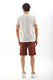 Erkek Regular Fit %100 Pamuk Şort-Kahve