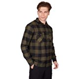 600601 Alpinist Felder Erkek Ekose Outdoor Gömlek Haki XL