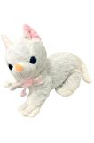 Sesli Beyaz Kedi Peluş 33 Cm.