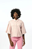 Kısa Kol Pudra Renk Gömlek