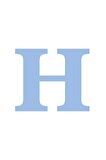 Karton Harf Banner Mavi H