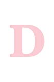 Karton Harf Banner Pembe D
