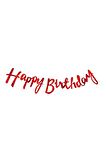 Kaligrafi Banner Happy Birthday Kırmızı 