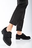 Siyah Süet Kadın Gündelik Ayakkabı