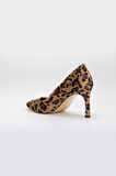 Leopar Desen Düz Model Kadın İnce Topuklu Stiletto