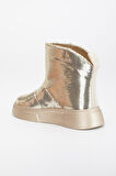 Kadın Bot Düz Taban Gold Pullu Bağsız Parlak