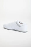 Erkek Spor Ayakkabı Beyaz Cilt Bağlı İnce Taban