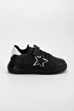 Erkek Çocuk Spor Ayakkabı Siyah Cırtlı Yıldız Model Dikişli Taban