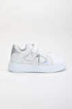 Kız Çocuk Spor Ayakkabı Beyaz Yan Püskül Dikişli Taban