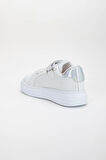 Kız Çocuk Spor Ayakkabı Beyaz Yan Püskül Dikişli Taban
