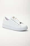 Kadın Casual Spor Ayakkabı Beyaz İnce Taban Bağcıklı