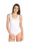 Kadın Siyah Beyaz Kalın Askılı Likralı Kancalı Çıtçıtlı Body 6'lı Tkd0149-s