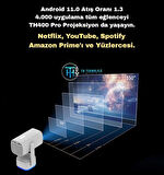 Lensun New 14 Android Bataryalı Projeksiyon Cihazı 4K-UHD/HDMI/Usb / Bluetooth /Wifi /DLNA / Chromecast