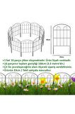 DEKORATİF BAHÇE ÇİTİ 10'LU SET 330CM MODEL - 1 SİYAH HOBİ BAHÇESİ, ÇİÇEK, SEBZE, MİNİ BAHÇE