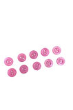 10 Adet 10 Mm Yuvarlak Düğme (PEMBE)