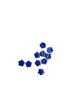 10 Adet 10 Mm Çiçek Düğme (LACİVERT)