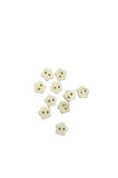 10 Adet 10 Mm Çiçek Düğme (KREM)