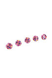 5 Adet 15 Mm Benekli Düğme (PEMBE)