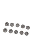 10 Adet 15 Mm Handmade Düğme (GRİ)
