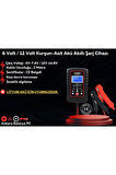 6 Volt 12 Amper Akü ve Ucomen 6/12 Volt 2 Amper Şarj Aleti