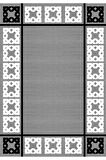 Gri Pvc Deri Kaymaz Taban Modern Salon Saçaksız Halı B-1071