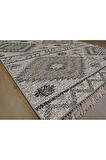 Multi Pvc Deri Kaymaz Taban Etnik Salon Saçaksız Halı E4131