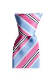 Pembe çizgili 8 cm genişliğinde kravat