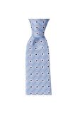 Açık mavi desenli 8 cm genişliğinde kravat