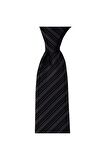 Siyah çizgili 8 cm genişliğinde kravat