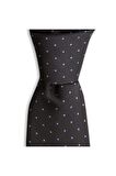 Siyah desenli 8 cm genişliğinde kravat