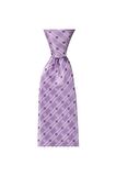 Lila çiçek desenli 8 cm genişliğinde kravat