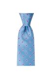 Açık mavi desenli 8 cm genişliğinde kravat