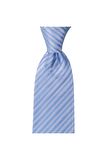 Mavi çizgili 8,2 cm genişliğinde mendilli kravat