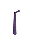 Mor Çizgili 7,5 Cm Genişliğinde Ipek Kravat