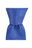 Mavi renkli 7,5 cm genişliğinde ipek kravat
