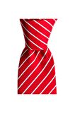 Kırmızı çizgili 7,5 cm genişliğinde ipek kravat