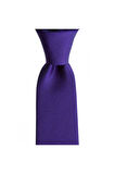 Mor renkli 7 cm genişliğinde ipek kravat