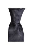 Gri desenli 6 cm genişliğinde ipek kravat