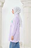 SETRMS LİLA Fermuarlı Ve Baskılı Spor Tunik 2424007