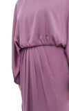 SETRMS LİLA Drape Detaylı Yarasa Kol Abiye Elbise 2425112