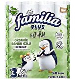 Familia Plus Natural Tuvalet Kağıdı (Bambu Özlü-Katkısız) (3 katlı) (40 lı Rulo) (1 Koli/Paket)