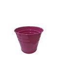 Çiçek Saksısı Metal Kova Minik Pembe 17x16x12